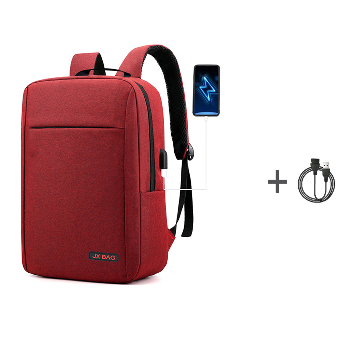 Size XL Upgraded Style Backpack Simple School Bag Middle School Backpack USB Backpack