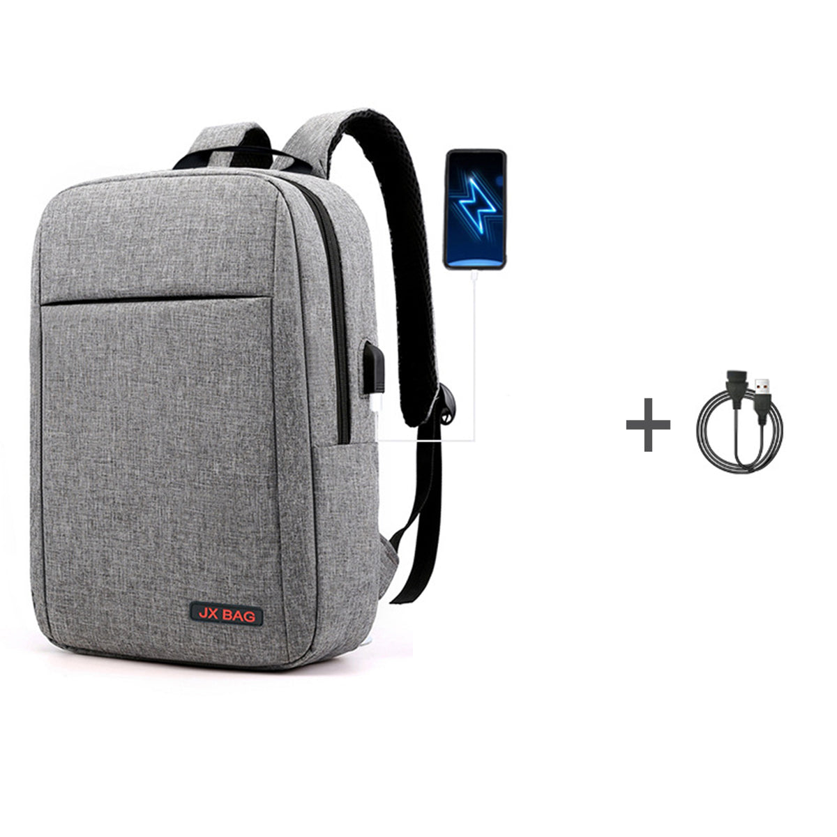 Size XL Upgraded Style Backpack Simple School Bag Middle School Backpack USB Backpack