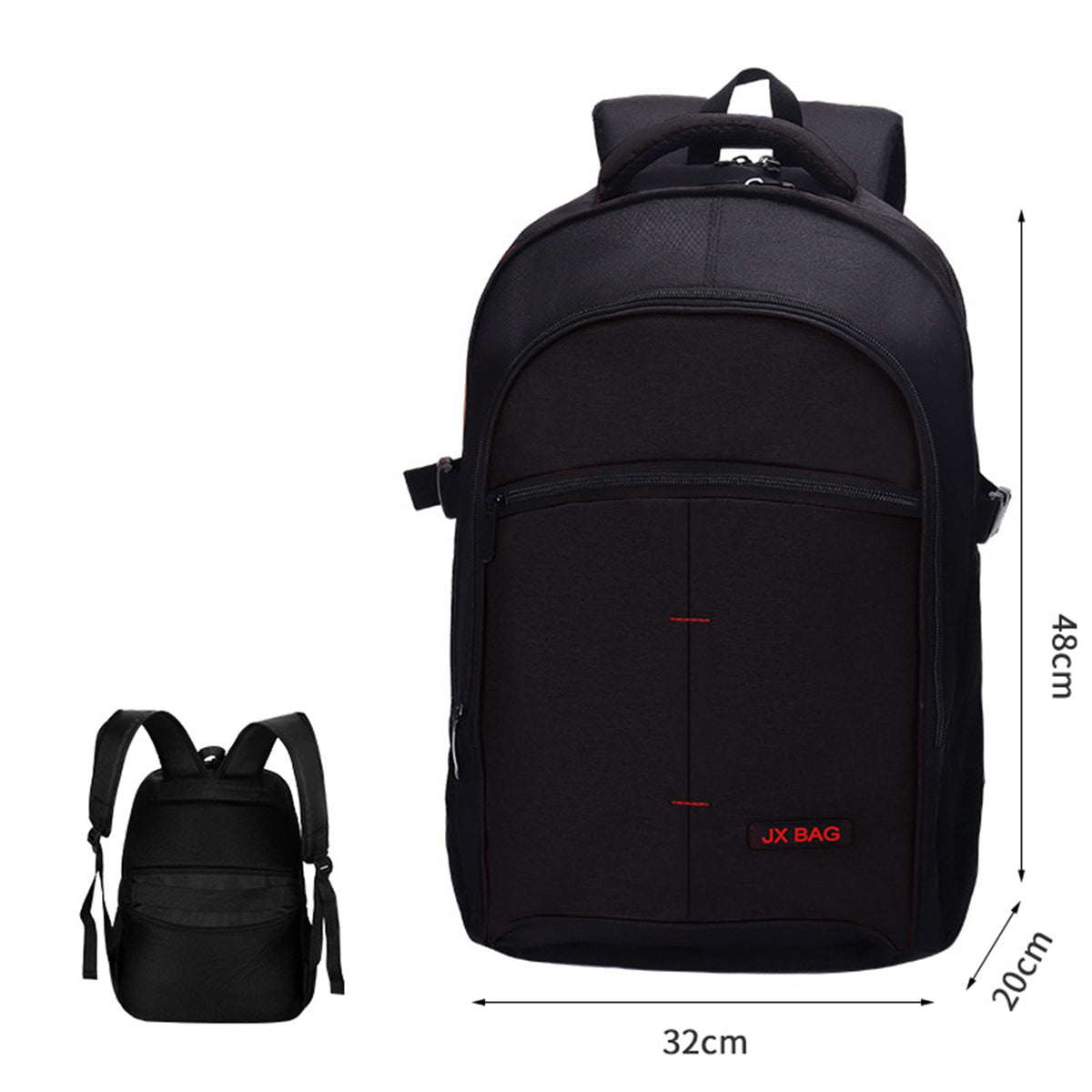 Three Layers Size XL Regular Style Backpack Simple Middle School Backpack USB Backpack