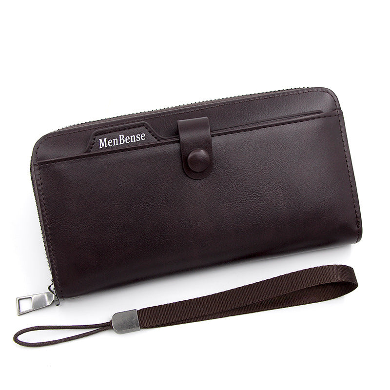 Card Style European American Retro Men's Long Wallet