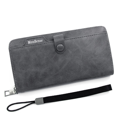 Card Style European American Retro Men's Long Wallet