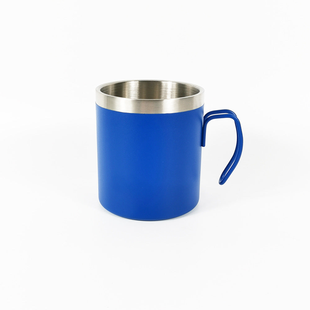 Double Wall 14 OZ Stainless Steel Cup Travel Mug w/ Handle
