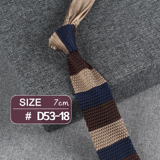 #18 Casual Style Knitted Narrow Men Tie Polyester Woven Collar Tie
