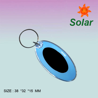 Oval Shape Solar Power LED Screen Keychain