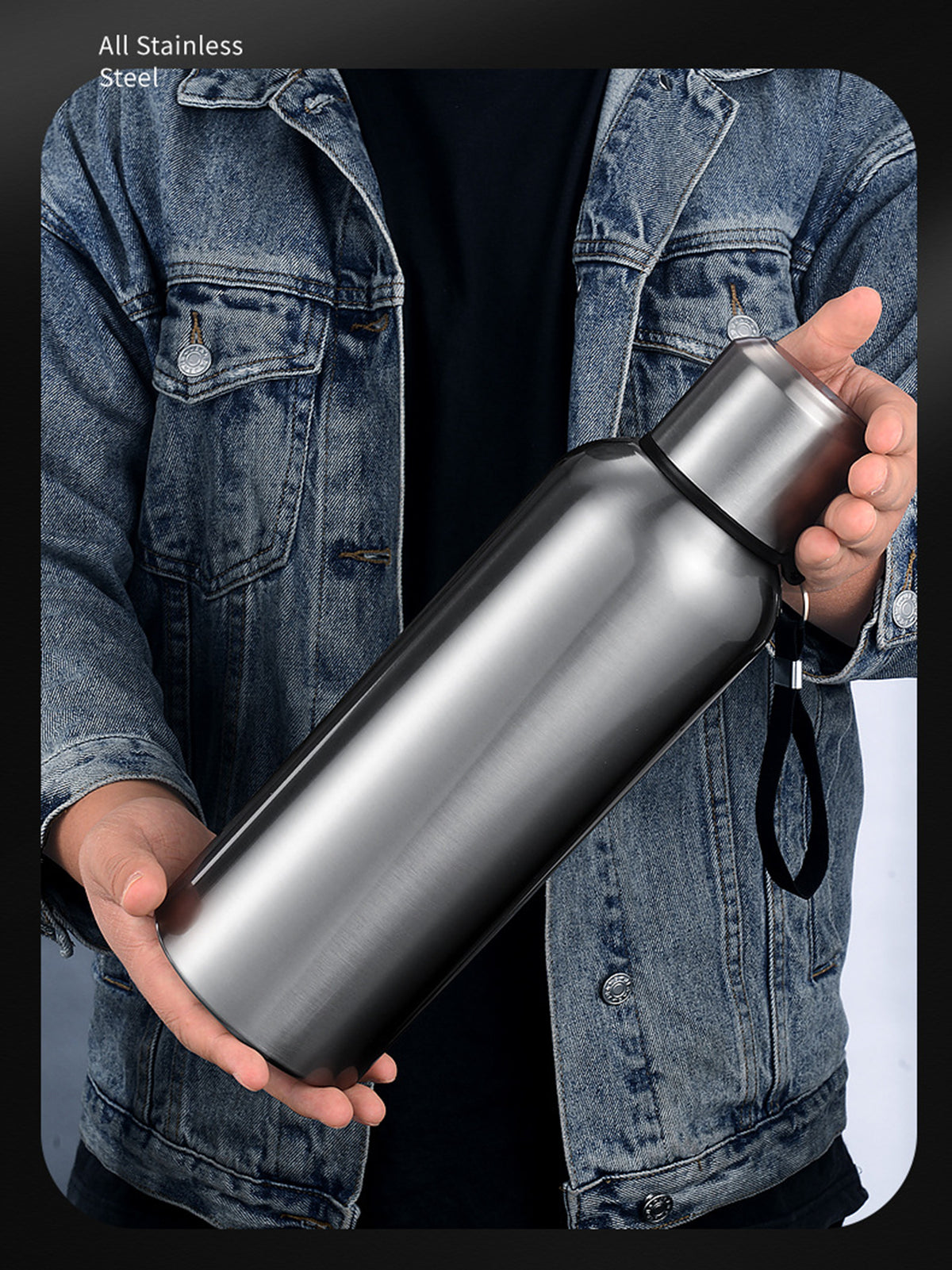 33OZ Stainless Steel Vacuum Insulated Water Bottle W/Cup