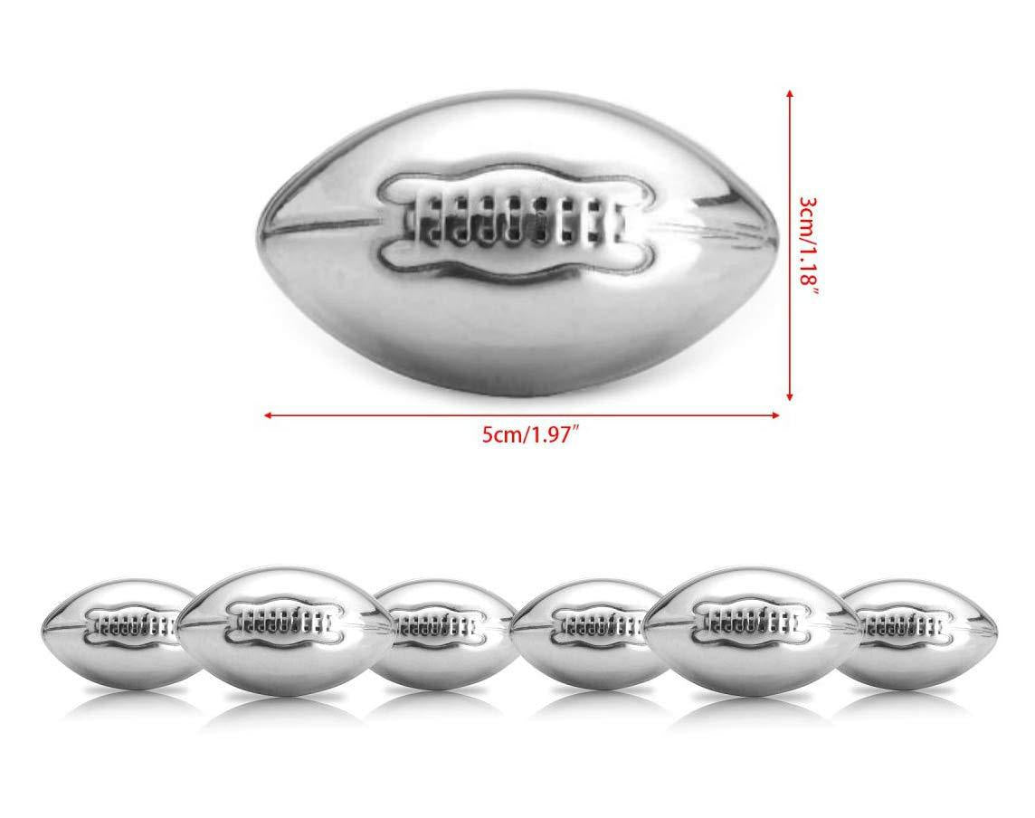 Football Shape Stainless Steel Metal Ice Cube