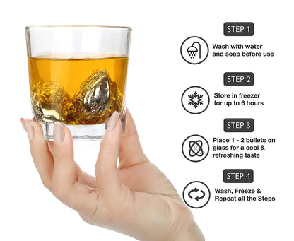 Football Shape Stainless Steel Metal Ice Cube