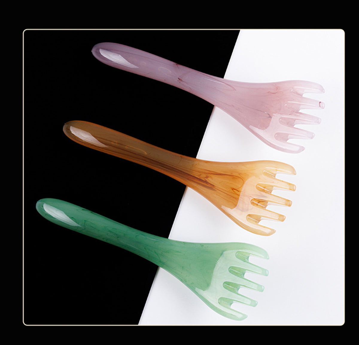 Handheld Massager Tool 5 Claws Head Skin Scraping Resin Manual Massager
