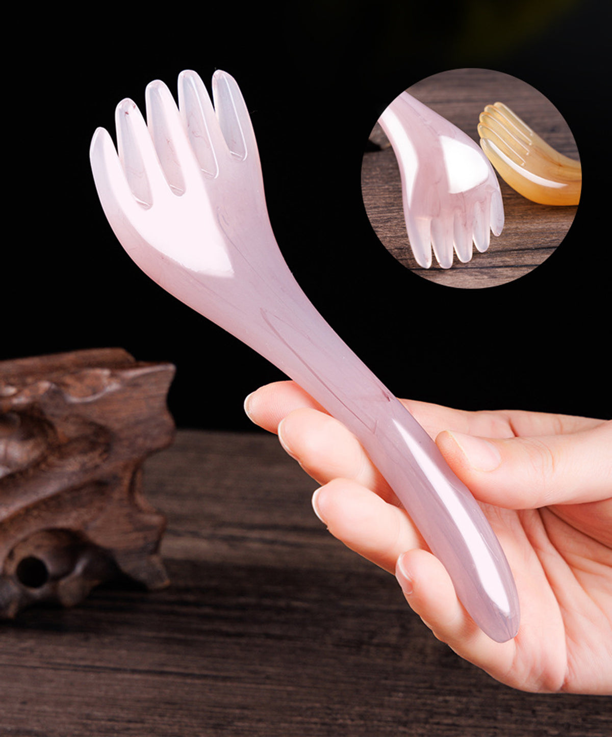 Handheld Massager Tool 5 Claws Head Skin Scraping Resin Manual Massager