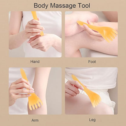 Handheld Massager Tool 5 Claws Head Skin Scraping Resin Manual Massager