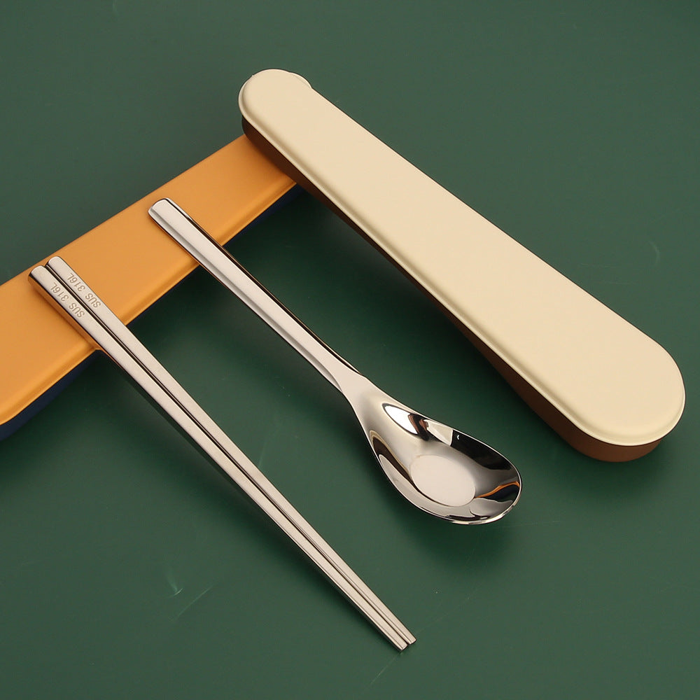 304 Stainless Steel Portable Chopsticks And Spoon