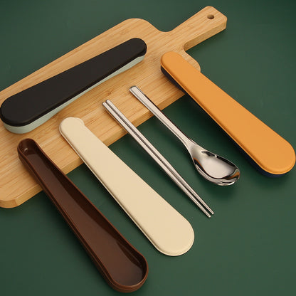 304 Stainless Steel Portable Chopsticks And Spoon