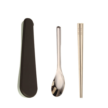 304 Stainless Steel Portable Chopsticks And Spoon