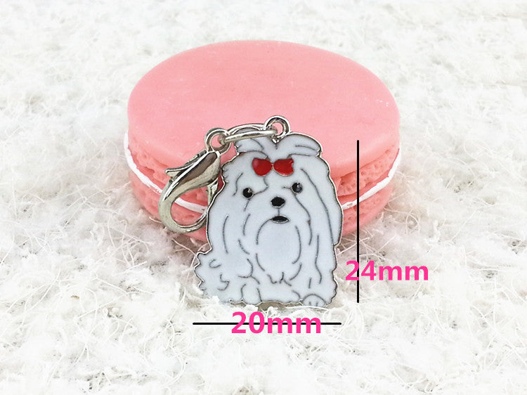 Maltese Dog Keychain/Pendant