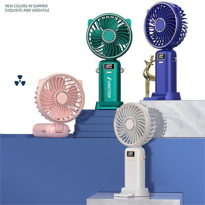 Mini Handheld Fan W/5 Speed Adjustable Fan 1200mah Bettery