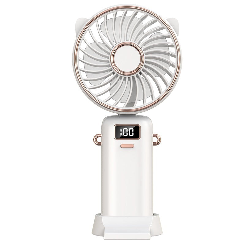 Mini Handheld Fan W/5 Speed Adjustable Fan 1200mah Bettery