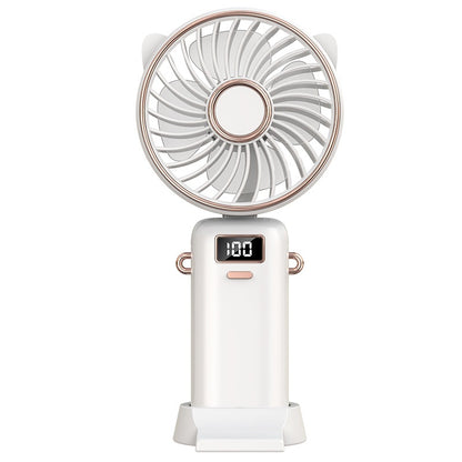 Mini Handheld Fan W/5 Speed Adjustable Fan 1200mah Bettery