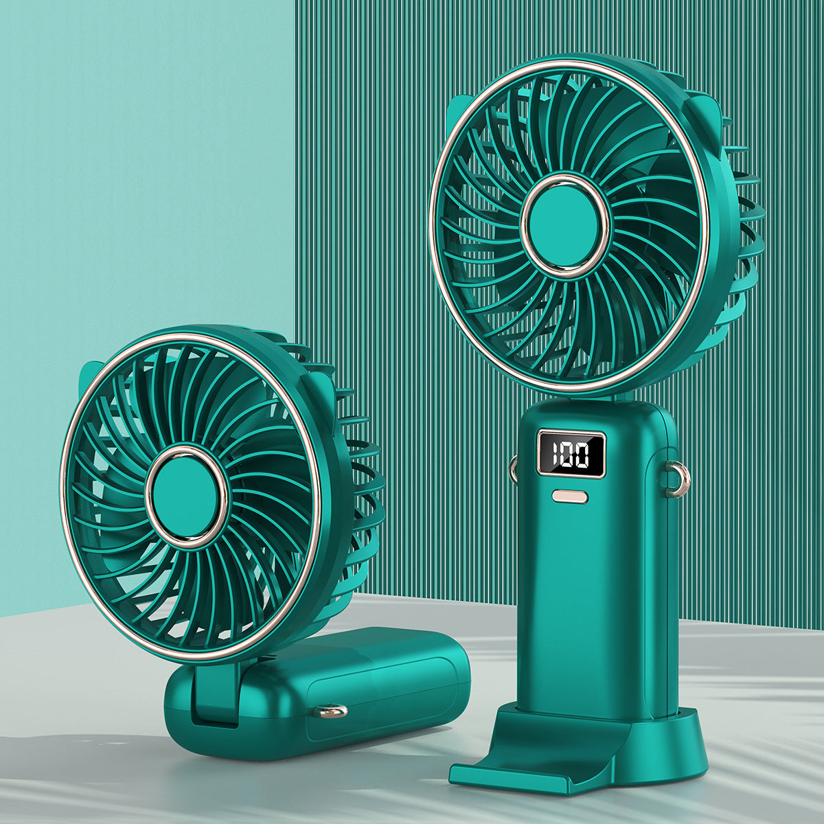 Mini Handheld Fan W/5 Speed Adjustable Fan 1200mah Bettery