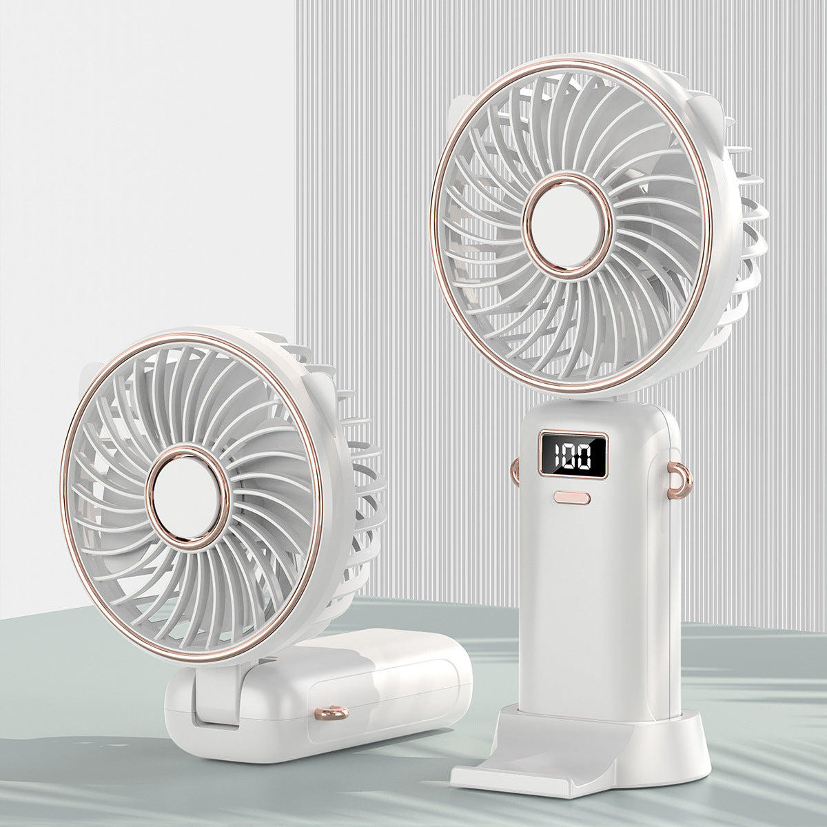 Mini Handheld Fan W/5 Speed Adjustable Fan 1200mah Bettery