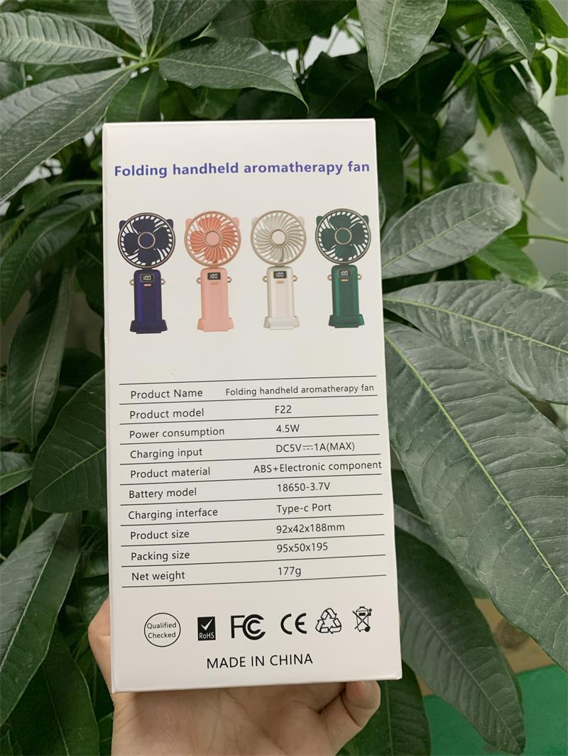 Mini Handheld Fan W/5 Speed Adjustable Fan 1200mah Bettery