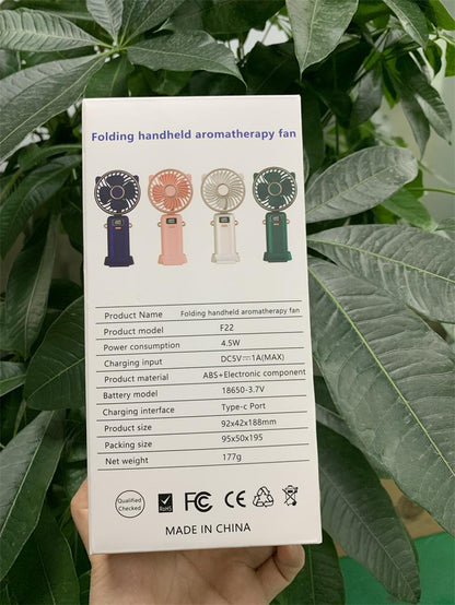 Mini Handheld Fan W/5 Speed Adjustable Fan 1200mah Bettery