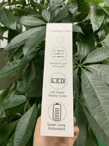 Mini Handheld Fan W/5 Speed Adjustable Fan 1200mah Bettery
