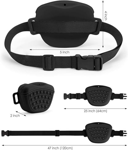 Silicone Treat Bag Fanny Pack With Waist Belt for Pet Training Walking