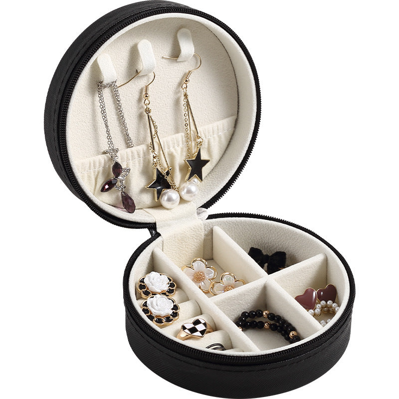 Portable Jewelry Box Earrings Rings Necklaces Tiny Jewelry Box Mini Compact Jewelry Box