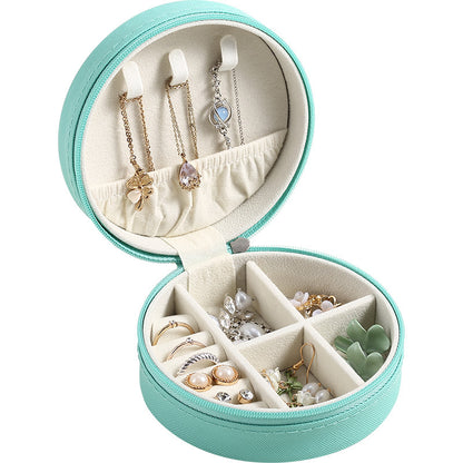 Portable Jewelry Box Earrings Rings Necklaces Tiny Jewelry Box Mini Compact Jewelry Box