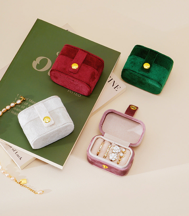 Mini Jewelry Box Travel Mirror Jewelry Case
