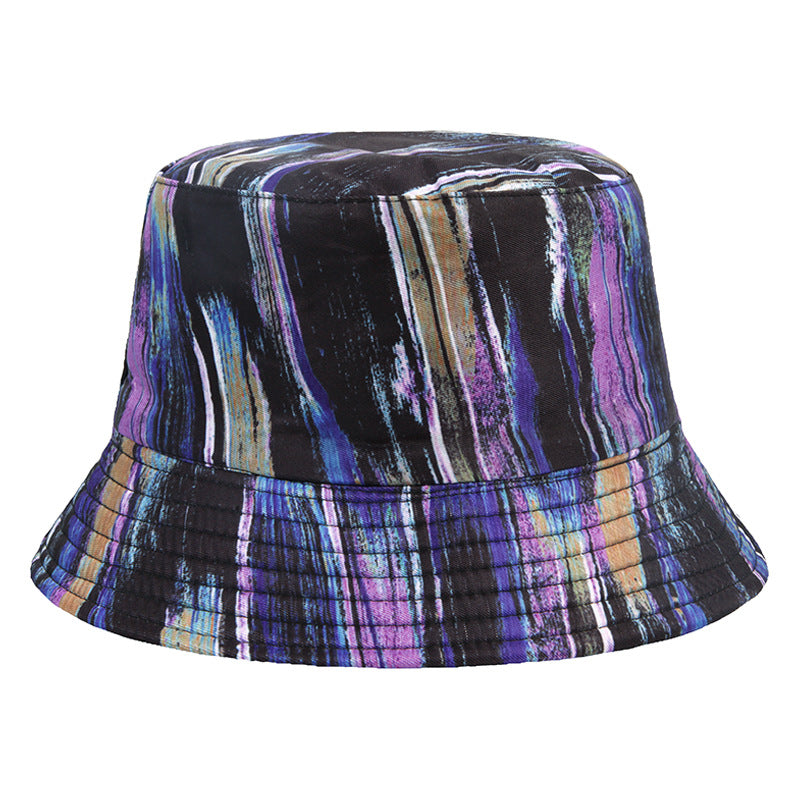 #19 Geometric Tie-dye Pattern Basin Cap Bucket Hat