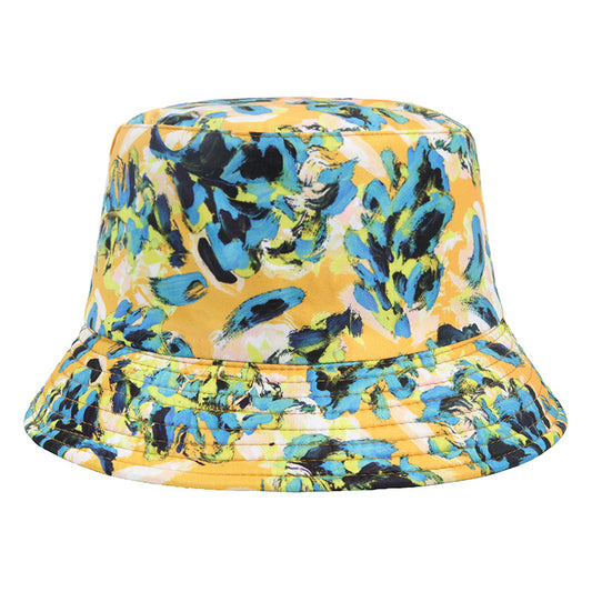 #25 Geometric Tie-dye Pattern Basin Cap Bucket Hat
