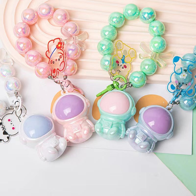 Macarons Astronaut Keychain Phone Pendant Bag Keyring Bag Pendant Charm Accessories