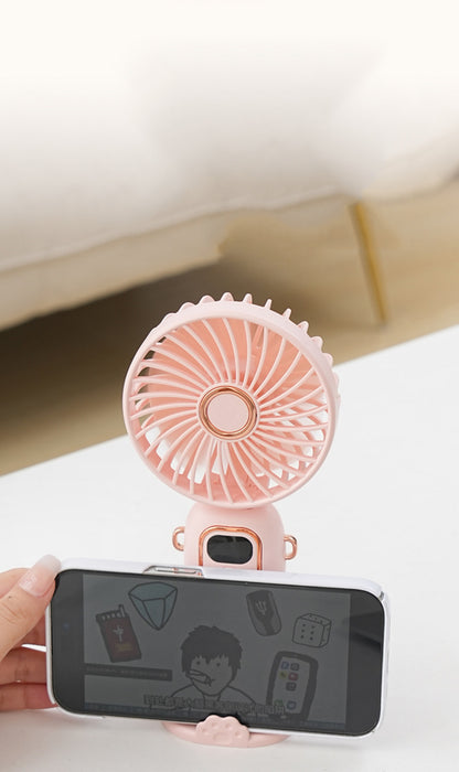 Portable Handheld Fan Personal Folding Travel Fan with 5 Speeds 90 Degree Adjustable Fan