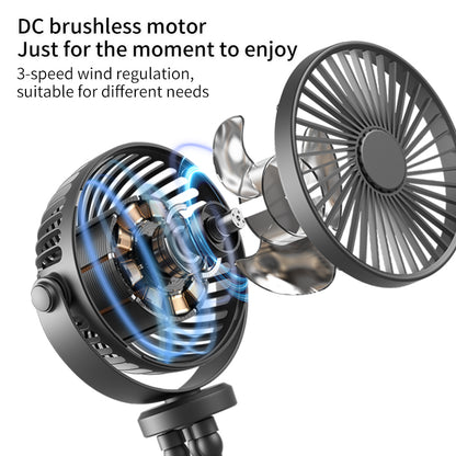 Mini Portable Stroller Fan, Portable Desk Fan with 2000mAH battery