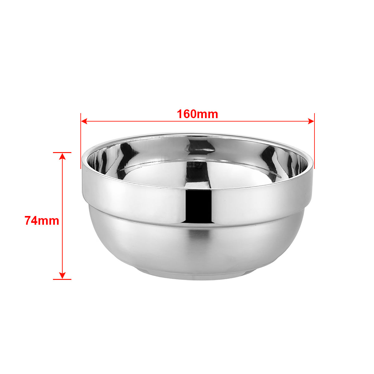 6.30" Double Walled Insulated Stainless Steel Bowl