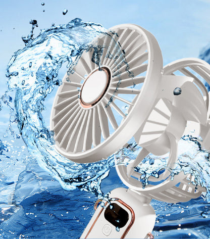 Portable Handheld Fan Personal Folding Travel Fan with 5 Speeds 90 Degree Adjustable Fan