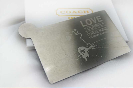 Square Stainless Steel Cosmetic Mirror w/PU Cover