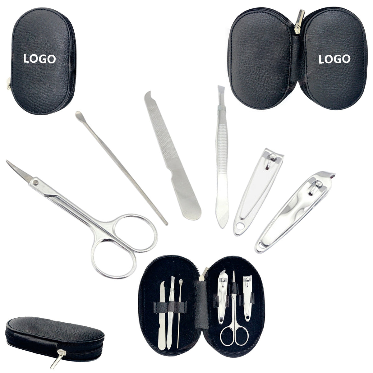 6 Pieces Manicure Set W/ PU Leather Pouch