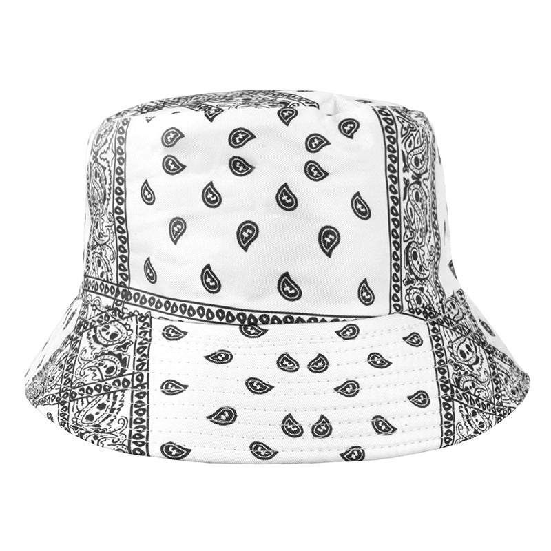 #62 Retro Flower Printed Bucket Hat Free Style Foldable Basin Hat