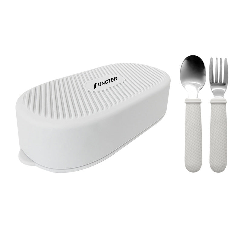 Silicone Lunch Box Silicone Bowl Microwave Heating Bowl W/ Fork And Spoon