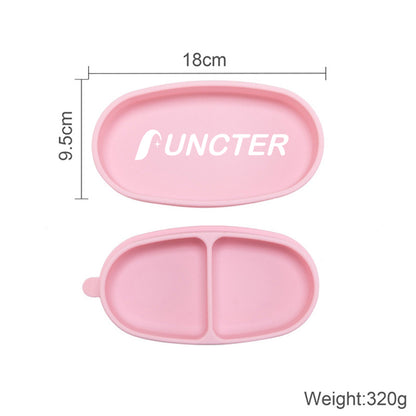 Silicone Portable Insulated Bento Box Lid Partition W/ Fork And Spoon