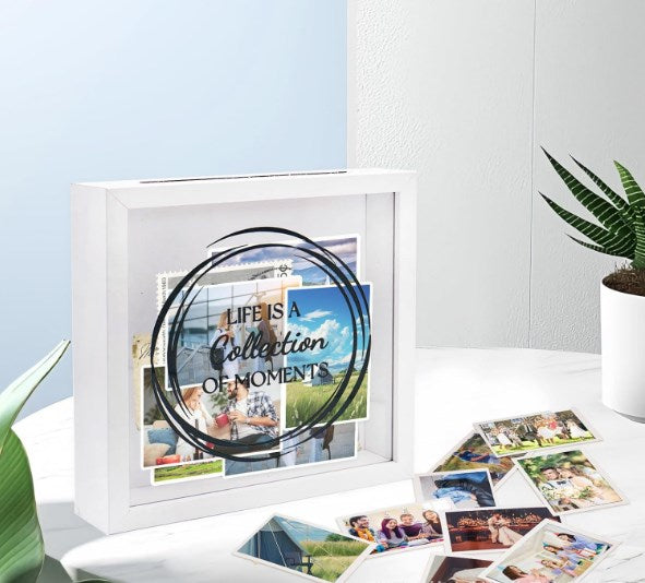 Wood desktop transparent acrylic storage box