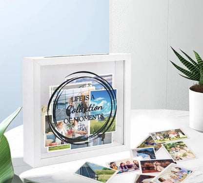 Wood desktop transparent acrylic storage box