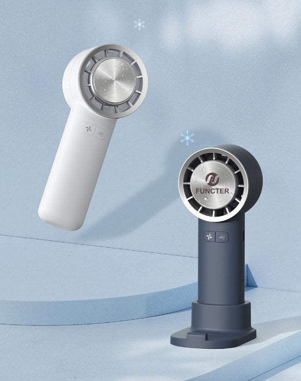 Mini Handheld Fan Rechargeable Portable Small Cold Compress Fan Desk Fan 3 Levels Wind Speed