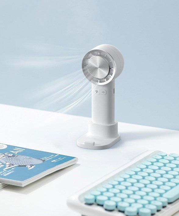 Mini Handheld Fan Rechargeable Portable Small Cold Compress Fan Desk Fan 3 Levels Wind Speed