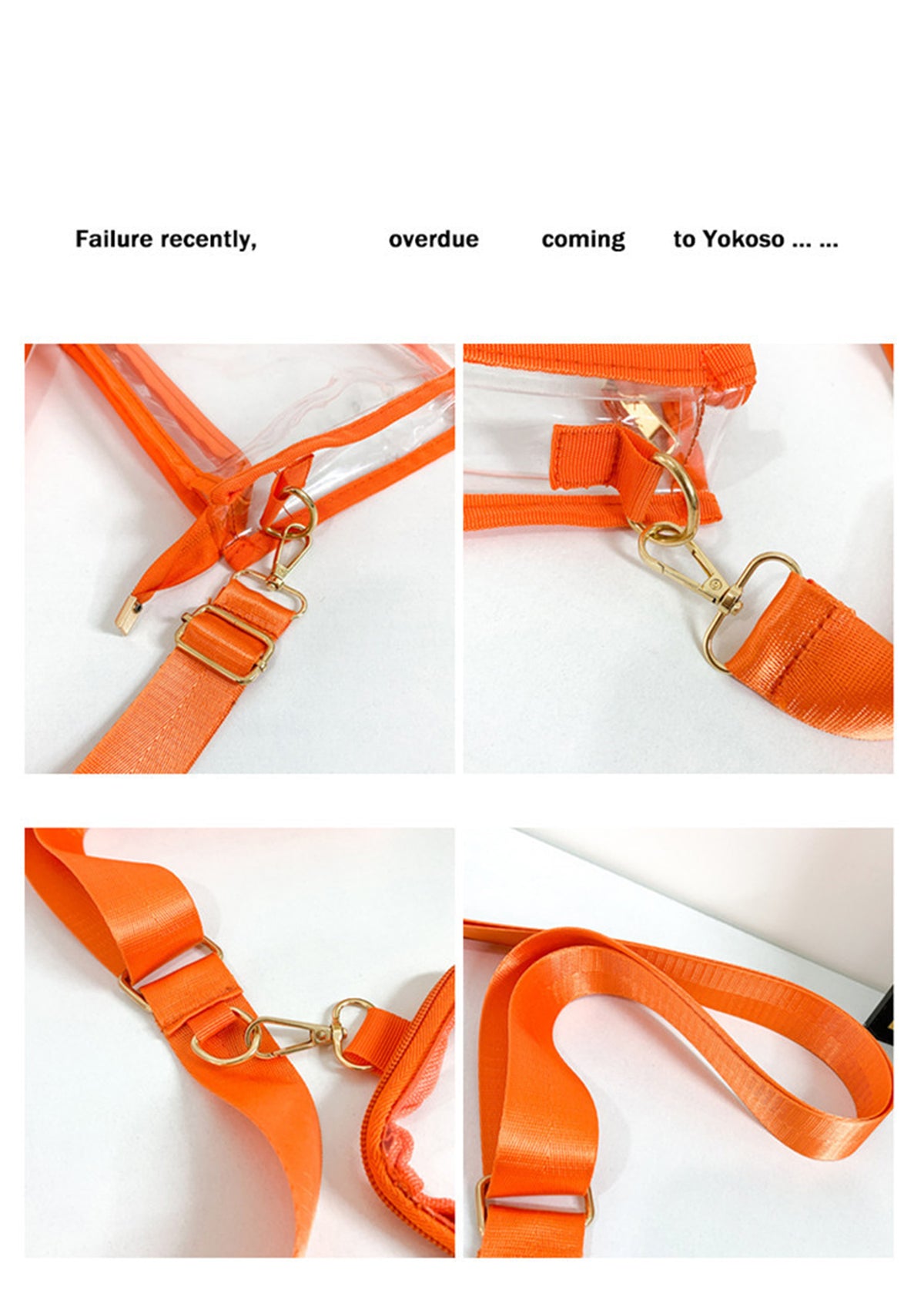 PVC Transparent Bags Crossbody Shoulder Pack With Phone Pouch