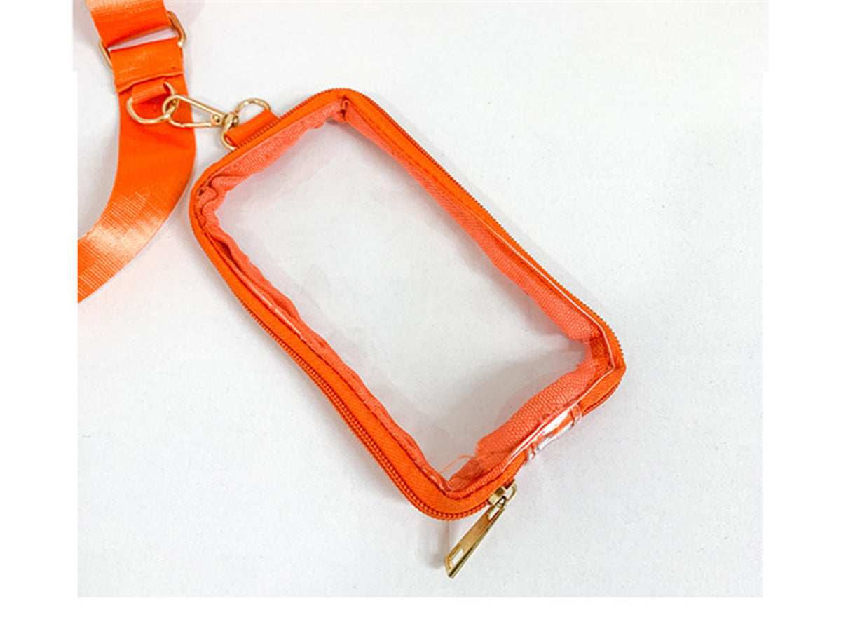 PVC Transparent Bags Crossbody Shoulder Pack With Phone Pouch