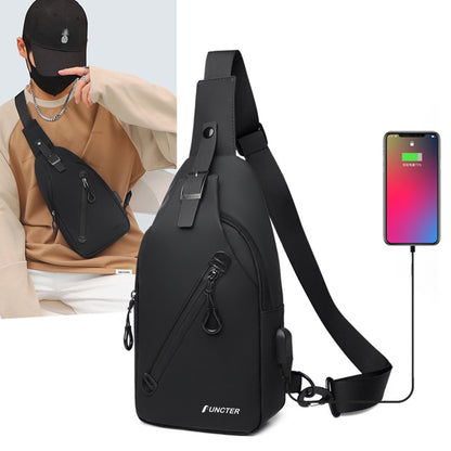 Sling Crossbody Backpack With USB Charger Shoulder Bag