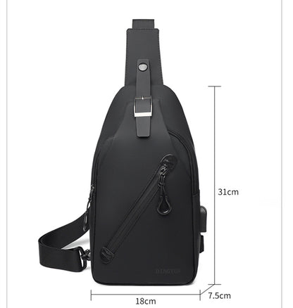 Sling Crossbody Backpack With USB Charger Shoulder Bag